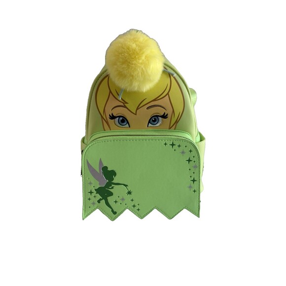 Loungefly Disney Tinkerbell Cosplay Mini Backpack WDBK1779 Pom Pom Top - Picture 1 of 15